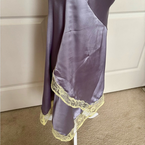 Nasty Gal Lilac Satin Cowl Neck Mini Dress Size 10 - Picture 6 of 13